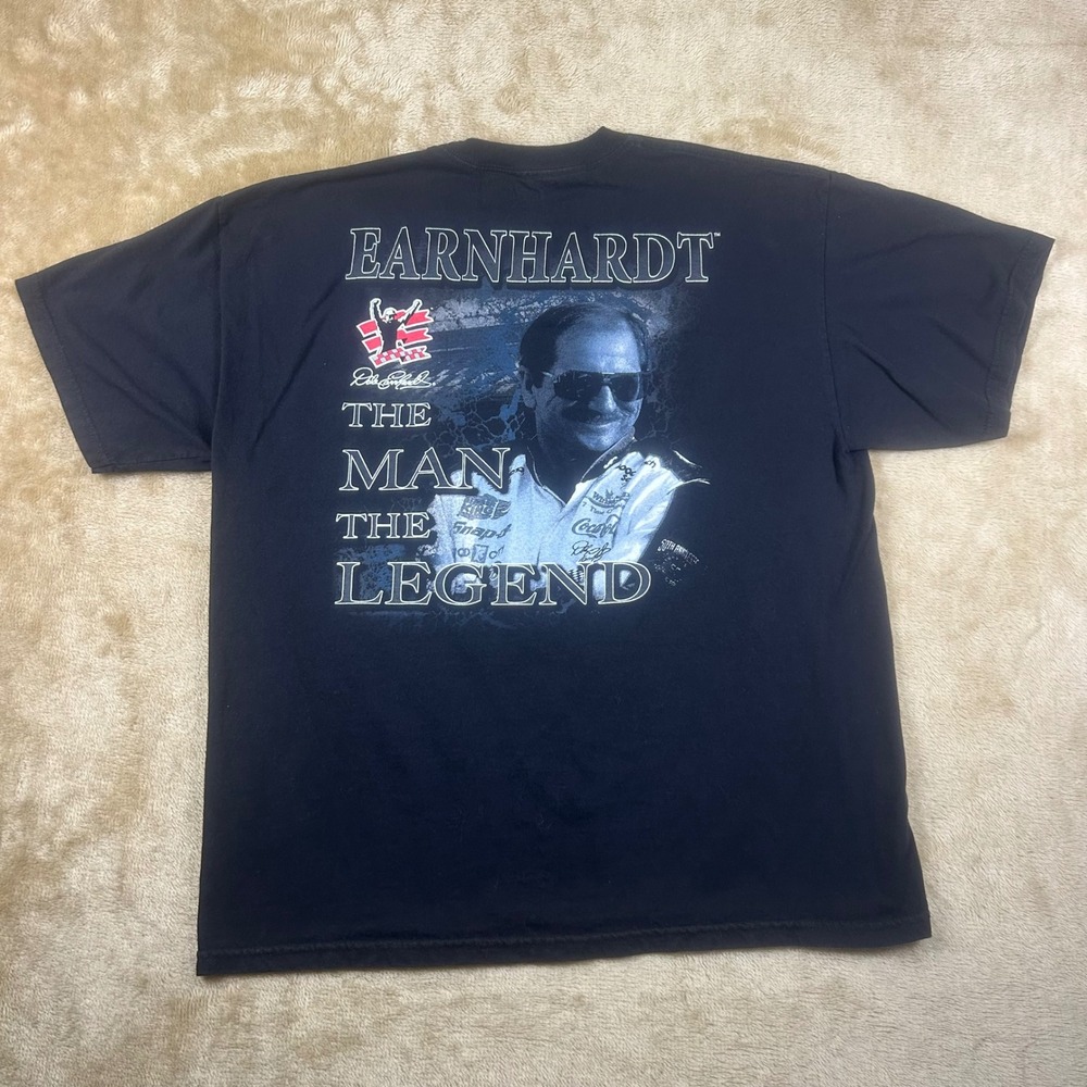 NASCAR Dale Earnhardt The Intimidator T-Shirt Mens‎ XL Black The Man The Legend - Picture 2 of 6